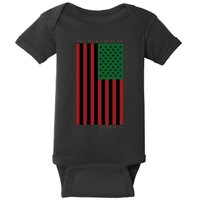 Red Black And Green Flag RBG American Flag Baby Bodysuit