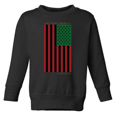 Red Black And Green Flag RBG American Flag Toddler Sweatshirt