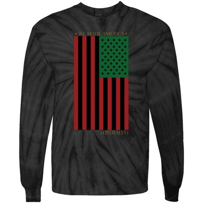 Red Black And Green Flag RBG American Flag Tie-Dye Long Sleeve Shirt