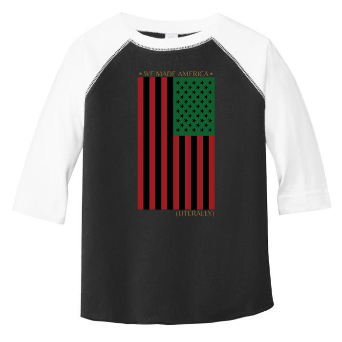 Red Black And Green Flag RBG American Flag Toddler Fine Jersey T-Shirt