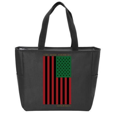 Red Black And Green Flag RBG American Flag Zip Tote Bag