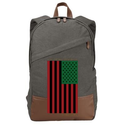 Red Black And Green Flag RBG American Flag Cotton Canvas Backpack