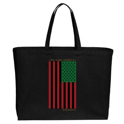 Red Black And Green Flag RBG American Flag Cotton Canvas Jumbo Tote