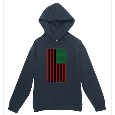 Red Black And Green Flag RBG American Flag Urban Pullover Hoodie