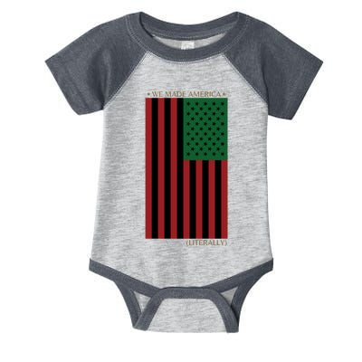 Red Black And Green Flag RBG American Flag Infant Baby Jersey Bodysuit