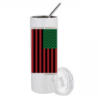 Red Black And Green Flag RBG American Flag Stainless Steel Tumbler