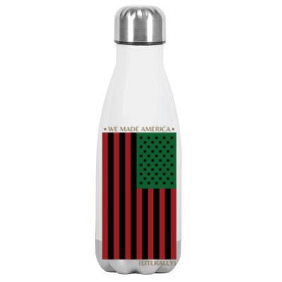 Red Black And Green Flag RBG American Flag Stainless Steel Insulated Water Bottle