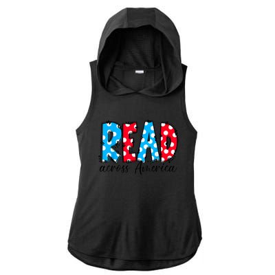 Read Books Across America Funny Bookworm Reader Book Lover Ladies PosiCharge Tri-Blend Wicking Draft Hoodie Tank