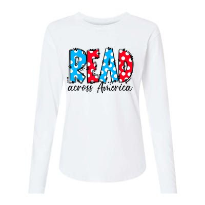 Read Books Across America Funny Bookworm Reader Book Lover Womens Cotton Relaxed Long Sleeve T-Shirt