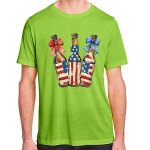 Retro Beer American Flag Usa 4th Of July Party Ing Funny Gift Adult ChromaSoft Performance T-Shirt