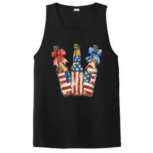 Retro Beer American Flag Usa 4th Of July Party Ing Funny Gift PosiCharge Competitor Tank