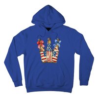 Retro Beer American Flag Usa 4th Of July Party Ing Funny Gift Hoodie