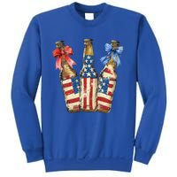 Retro Beer American Flag Usa 4th Of July Party Ing Funny Gift Sweatshirt