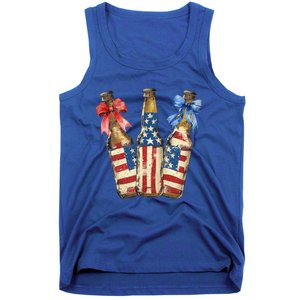 Retro Beer American Flag Usa 4th Of July Party Ing Funny Gift Tank Top