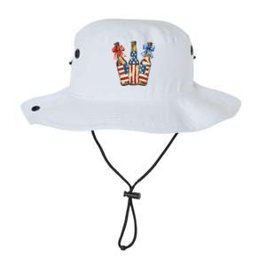 Retro Beer American Flag Usa 4th Of July Party Ing Funny Gift Legacy Cool Fit Booney Bucket Hat