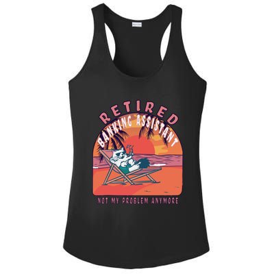 Retired Banking Assistant Funny Vintage Retiret Gift Ladies PosiCharge Competitor Racerback Tank