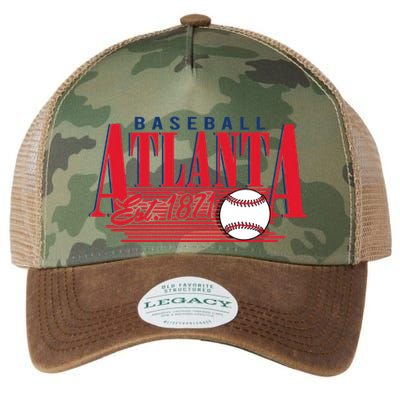 Retro Baseball Atlanta Est 1871 Legacy Tie Dye Trucker Hat