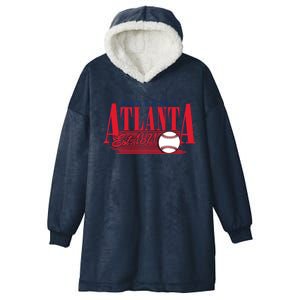 Retro Baseball Atlanta Est 1871 Hooded Wearable Blanket