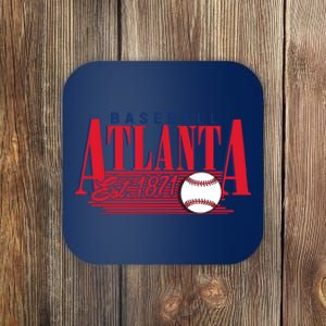 Retro Baseball Atlanta Est 1871 Coaster