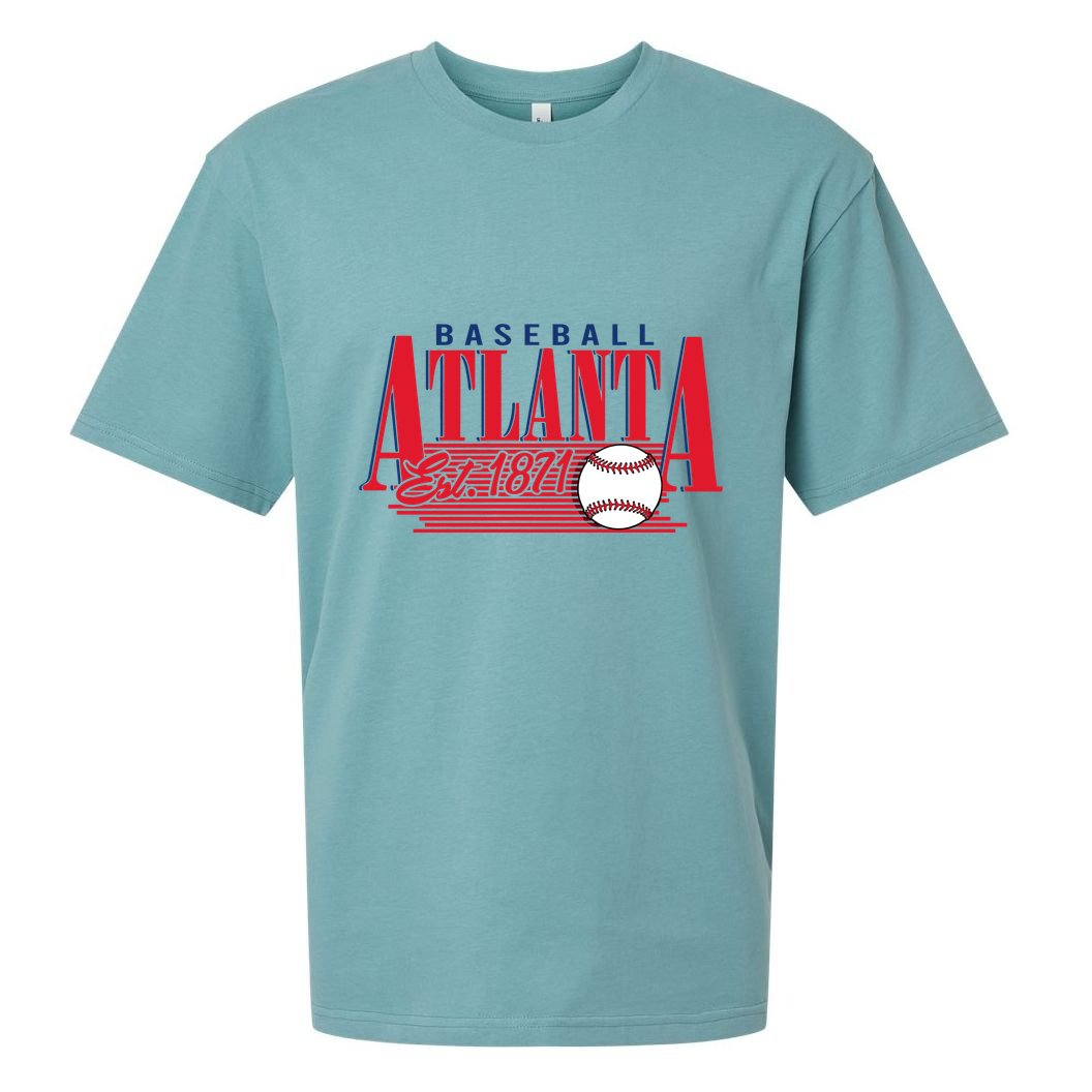 Retro Baseball Atlanta Est 1871 Sueded Cloud Jersey T-Shirt