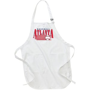 Retro Baseball Atlanta Est 1871 Full-Length Apron With Pockets