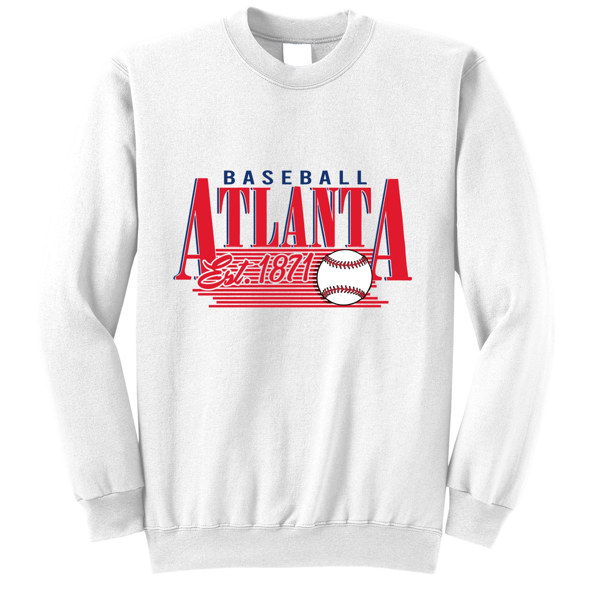 Retro Baseball Atlanta Est 1871 Sweatshirt
