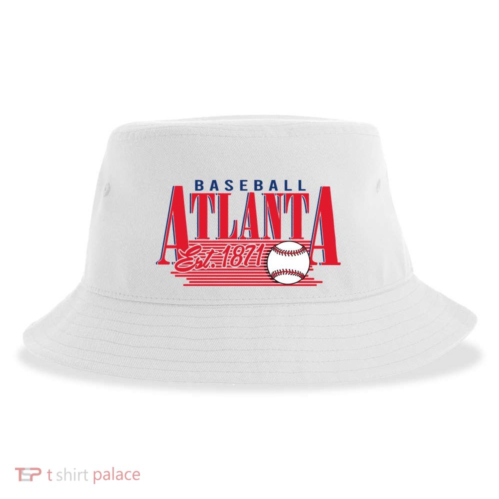 Retro Baseball Atlanta Est 1871 Sustainable Bucket Hat