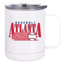 Retro Baseball Atlanta Est 1871 12 oz Stainless Steel Tumbler Cup