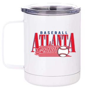 Retro Baseball Atlanta Est 1871 12 oz Stainless Steel Tumbler Cup