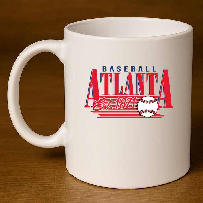 Retro Baseball Atlanta Est 1871 11oz C Handle Ceramic Mug