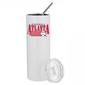 Retro Baseball Atlanta Est 1871 Stainless Steel Tumbler