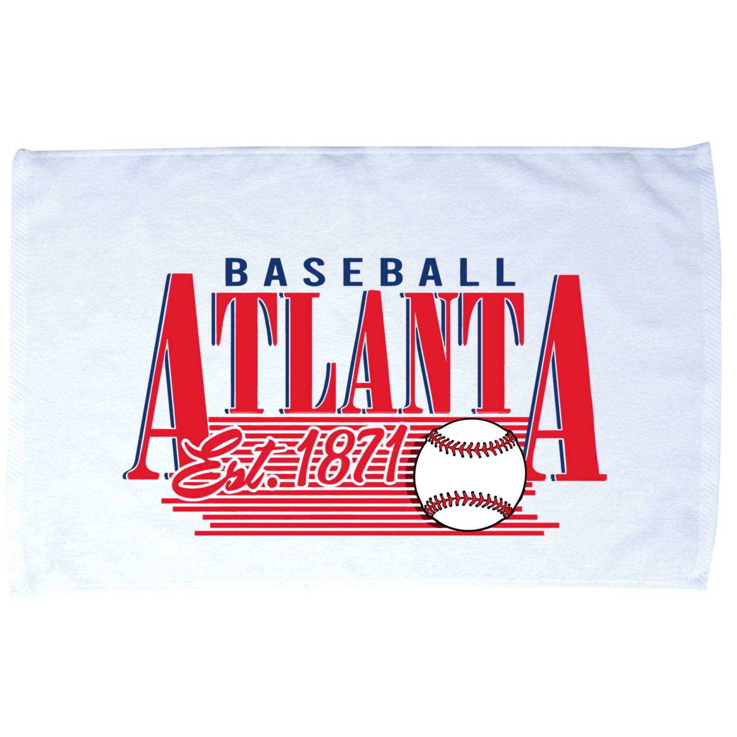Retro Baseball Atlanta Est 1871 Microfiber Hand Towel