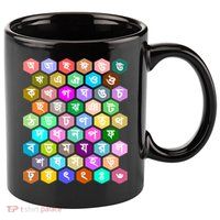 Rainbow Bangla Alphabets Letters Learning Bengali 11oz C Handle Ceramic Mug