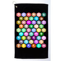 Rainbow Bangla Alphabets Letters Learning Bengali Golf Towel