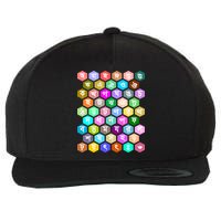Rainbow Bangla Alphabets Letters Learning Bengali Wool Snapback Cap
