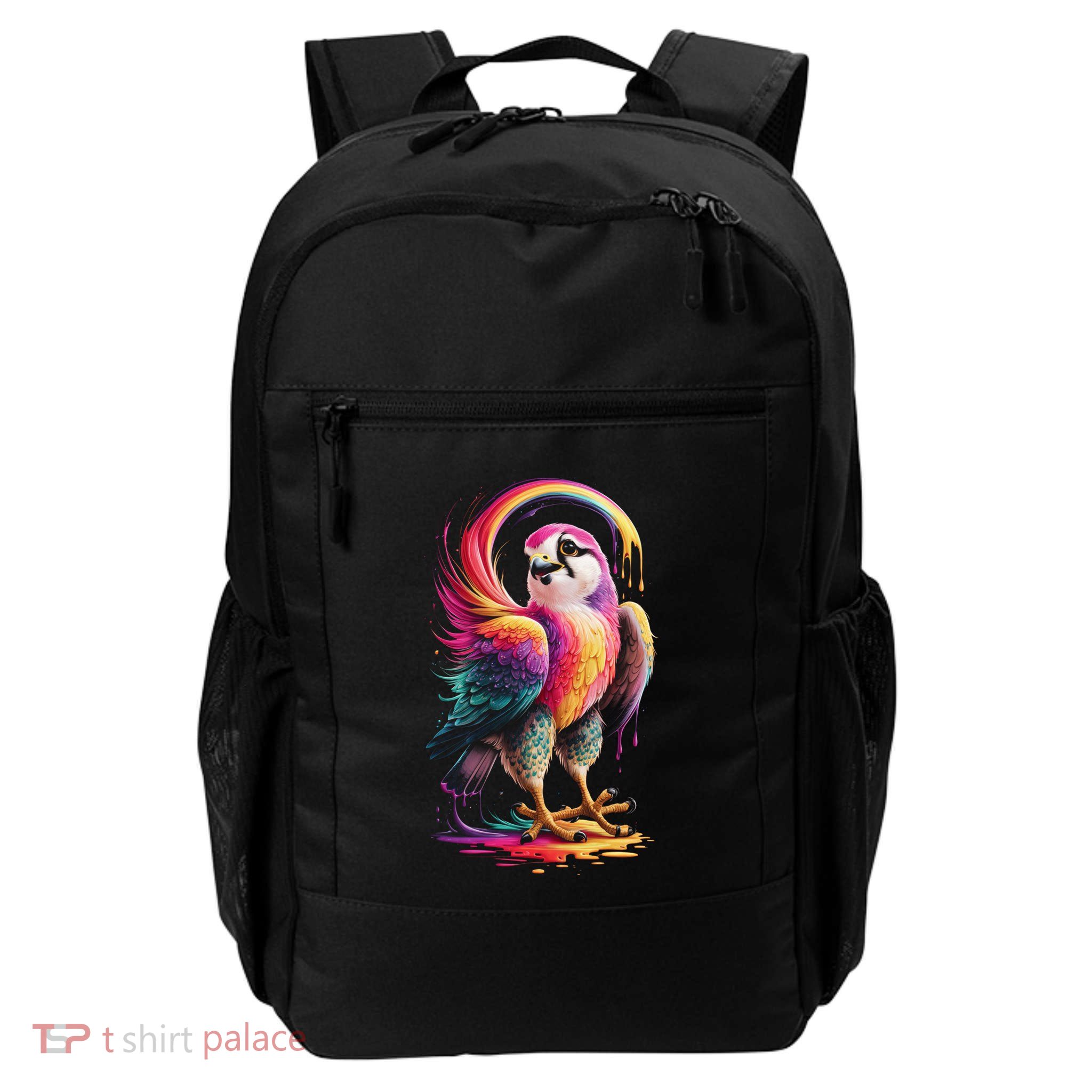 Rainbow Bird Art Colorful Bird Lover Birdwatching Gift Daily Commute Backpack