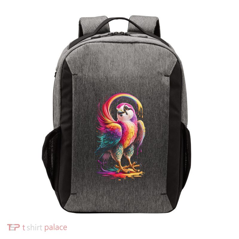 Rainbow Bird Art Colorful Bird Lover Birdwatching Gift Vector Backpack