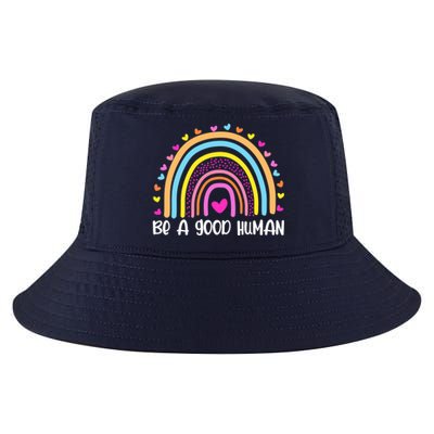 Retro Be A Good Human Saying Kindness Quote Positive Message Cool Comfort Performance Bucket Hat