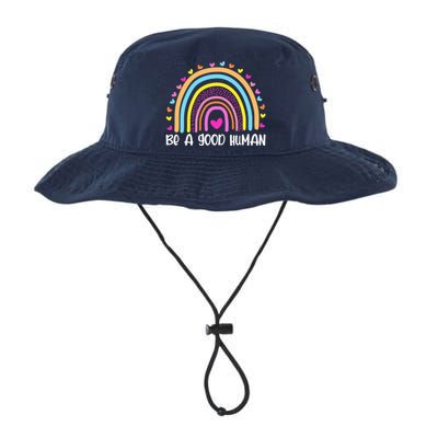 Retro Be A Good Human Saying Kindness Quote Positive Message Legacy Cool Fit Booney Bucket Hat