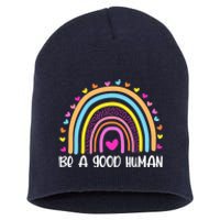 Retro Be A Good Human Saying Kindness Quote Positive Message Short Acrylic Beanie