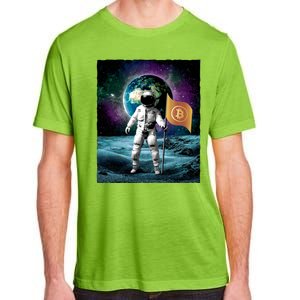 Retro Bitcoin Astronaut Adult ChromaSoft Performance T-Shirt