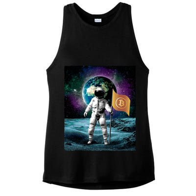 Retro Bitcoin Astronaut Ladies PosiCharge Tri-Blend Wicking Tank