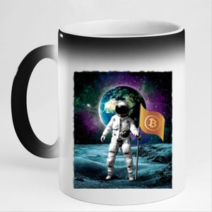 Retro Bitcoin Astronaut 11oz Black Color Changing Mug