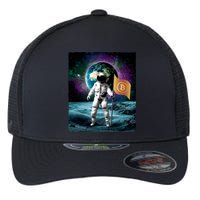 Retro Bitcoin Astronaut Flexfit Unipanel Trucker Cap