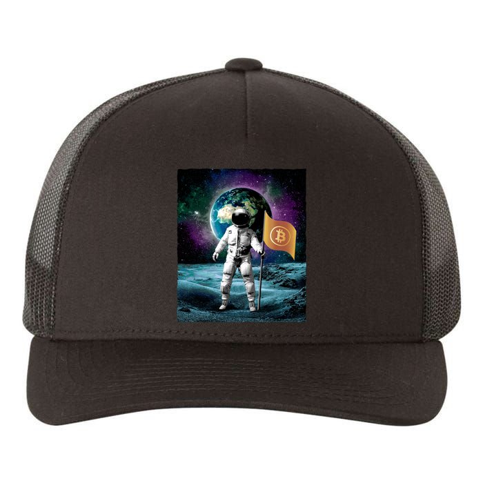 Retro Bitcoin Astronaut Yupoong Adult 5-Panel Trucker Hat