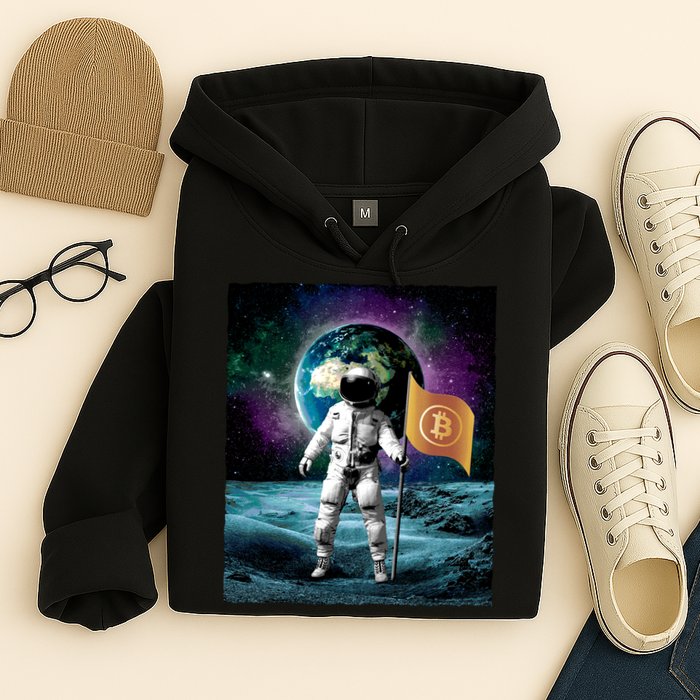Retro Bitcoin Astronaut Hoodie