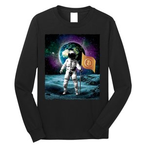 Retro Bitcoin Astronaut Long Sleeve Shirt