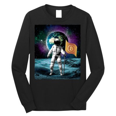 Retro Bitcoin Astronaut Long Sleeve Shirt