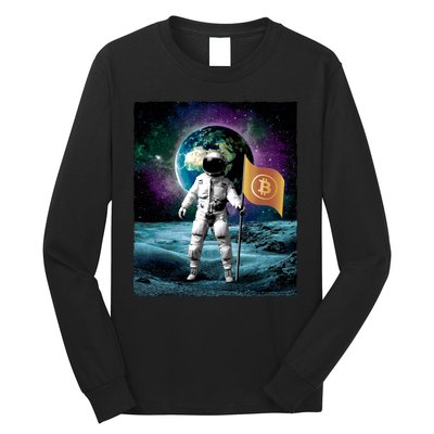 Retro Bitcoin Astronaut Long Sleeve Shirt