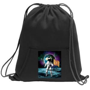 Retro Bitcoin Astronaut Sweatshirt Cinch Pack Bag